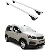 Omtec Dachträger Grundtäger für Peugeot Rifter 2018-2025 75kg Metall Silber 2 tlg