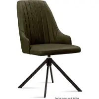58 aufm Kessel Esszimmerstuhl drehbar (8er-Set) Denise 52x91x60 Schwarz/Khaki