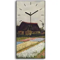 Coloray Küche Wohnzimmer Wand Leinwand Uhr Geräuschlos Kunstdruck 30x60 Zwiebelfelder - schwarze Hände