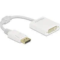 DeLOCK Adapter DisplayPort 1.1 Stecker zu DVI Buchse Passiv weiß, 0,15 m, DisplayPort, DVI-D, Männlich, Weiblich, Gerade