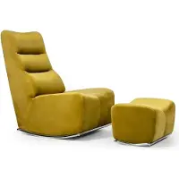 Xl Moebel Gmbh Luxus Gelb Komplett Sessel mit Hocker Sitzmöbel Wohnzimmer Designer Textil