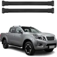 Omtec Dachträger Grundtäger für Nissan Navara D23 2015-2021 4 tür 75kg Alu Schwarz 2x