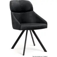 58 aufm Kessel Esszimmerstuhl drehbar (2er-Set) Diann 52x82x63 Schwarz/Anthrazit