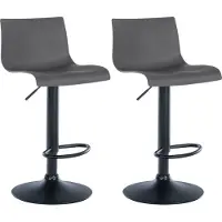 CLP 2er Set Barhocker Branford Kunststoff grau