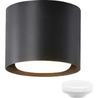 ZMH LED Aufbauspot Schwarz Aufbaustrahler Rund 5W kleine Deckenleuchte Aufputz GX53 3000K Aufbauleuchte schwenkbar für Wohnzimmer Treppenhaus Flur