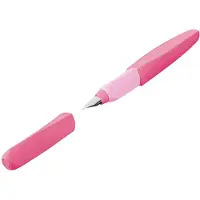 Pelikan Füllhalter (Patronenfüllsystem) Twist Füller für Rechts- und Linkshänder, Berry Pink, Feder