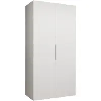 MEBLE KRYSPOL , Kleiderschrank, Schrank 100 cmx202x52, Weiß, Kaschmir