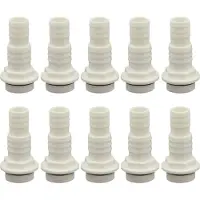 Haf 10x ABS Schlauchtülle O-Ring mit 32mm 38mm x 1 1/2" | Schlauchtülle x Außengewinde | Schlauchverbinder aus weißem ABS | PN10 für Pool und Teich