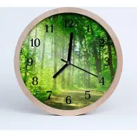 Tulup Holzuhr 30fi cm wanduhr - Natur Wald