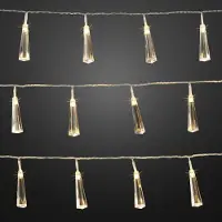 Hellum 24-tlg. LED-Lichterkette mit Kristallzapfen