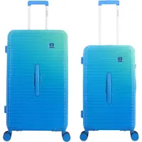 Saxoline Twist Trunk ABS/PC Spinner Koffer Set Gr. M/L mit TSA-Zahlenschloss blue gradient