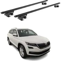 Aurilis Dachträger Gepäckträger für Skoda Kodiaq NS7 2017-2025 Alu Schwarz 2 tlg ABE