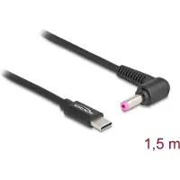 DeLOCK Notebook Ladekabel USB Type-C Stecker zu HP 4,8 x 1,7 mm Stecker, 1,5 m, USB C, 20 V