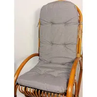 Rattani Polster für Schaukelstuhl , Ersatzpolster Rattan Schaukelstuhl Gr. 125 x 50 x 7 cm, Fb. uni Living dunkel grau