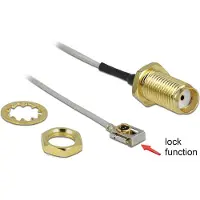 DeLOCK Antennenkabel SMA zu MHF I LK, zum Einbau, 20cm