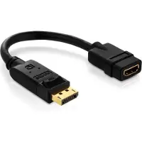 PureLink PureInstall PI155, DisplayPort Male, HDMI Type A Female, Männlich/weiblich, Schwarz, 3,72 Gbit/Sek, 1920 x 1200 Pixel