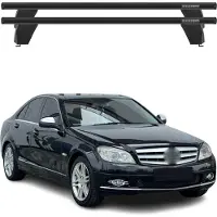 Menabo Dachträger für Mercedes C Klasse W204 2007-2013 ABE Aluminium Schwarz