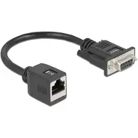 DeLOCK Seriell RS-232/422/485 Adapter DB9 Buchse zu RJ45 Buchse, 0,2 m, DB9, RJ-45, Gerade, Gerade, Weiblich/Weiblich
