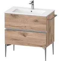 Duravit Sivida Waschtischunterbau, 2 Schubkästen, Griffleiste chrom, 810x477x591mm, zu ME by Starck, SV4644010550000