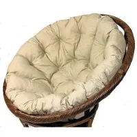 Rattani Polster für Papasansessel , Auflage , Ersatzpolster Papasan D 110 cm , Stoff Loneta soft gray