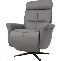 Mendler Relaxsessel MCW-L10, Design Fernsehsessel TV-Sessel Liegesessel, Liegefunktion drehbar dunkelgrau