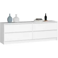 Akord Furniture Factory OP0LK-1604SZ-BIA, Weiß, 4 Schublade(n), Matt, 16 mm, 71 cm, 400 mm