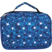 Gistuch Federmäppchen 72-Fach, mehrlagiges Kunststoffetui für Buntstifte & Stifte, Schülerbedarf, Blau