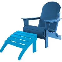Aspero Adirondack Gartenstuhl mit Fußstütze und Auflage
