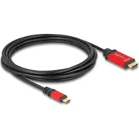 DeLOCK USB Type-C zu HDMI Kabel (DP Alt Mode) 8K 60 Hz mit HDR Funktion 3 m rot
