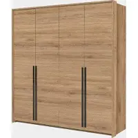 KamaMoebel Wohnzimmergarderobe, großer Eiche Drehschrank 210 cm