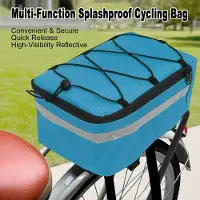 Kkmoon Bike Trunk Bag, spritzwassergeschützt Oxford Fabric Commuter Bag mit reflektierenden Streifen, Fahrrad hinten Rack Tasche für Pendler städtischen Radfahren blau Bike Bag -