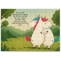 Mr. & Mrs. Panda Puzzle Einhörner Umarmen Design 192 Teile - Weiß - Geschenk, Familie, Geduldspiel, 500, Puzzlespiel, Sister, Einhorn, Schwester, Freundin, Unicorn, 1500