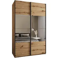 MEBLE KRYSPOL LUX 4 Schrank - 245,5x160x64cm - Artisan, Artisan, Schwarz