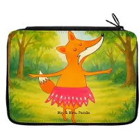 Mr. & Mrs. Panda Etui Fuchs Ballerina Design - Weiß - Geschenk, Schlampermäppchen, Mäppchen, Geburtstag, Tänzer, Federmäppchen, Federmappe, Party, Bleistiftetui