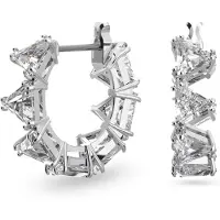 Swarovski Ohrringe - Ortyx hoop Triangle cut Small Rhodium plated - Gr. unisize - in Weiß - für Damen