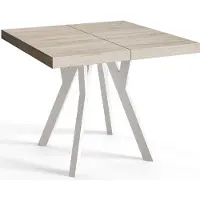 Alpi Möbel Quadratisch Esstisch Ausziehbar Rico, Moderner Wohnzimmertisch 90-190 cm, Solide Konstruktion und Holzbeine, Sonoma