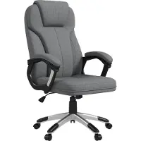Dopwii Bürostuhl Schreibtischstuhl Chefsessel, höhenverstellbar, Wippfunktion, 6 cm x 75 cm x 120 cm, Grau