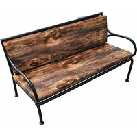 Bertoni Wasserdichte Gartenbank-Sitzkissen 120x80 cm, Holz, abnehmbar, Outdoor,