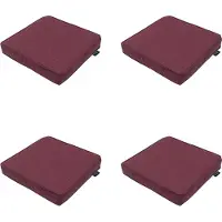 Madison - Sitzkissen Bordeaux Canvas Eco+ - Ca. 40x40 cm - 4er-Set