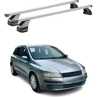 Omac Menabo Dachträger Grundtäger für Fiat Stilo 2001-2010 5tür 75kg Stahl Silber 2x