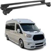 Omtec Dachträger Grundtäger für Ford Transit 2014-2025 75kg Alu Schwarz 2 tlg