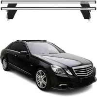 Menabo Dachträger für Mercedes E Klasse W212 Limo 2009-2013 75kg Alu Silber 2x