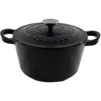 Tomado Bratpfanne schwarz - Gusseisen - emailliert - ø 24 cm / 4.5 Liter