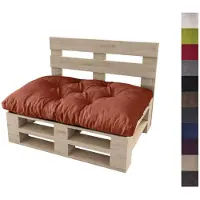 Sunnypillow Palettenkissen für Gartenmöbel - Sitzkissen 120 x 80 cm - Palettenauflage für Palettensofa - Palettenpolster, Sitzpolster für Palettenmöbel - Gesteppte Gartenkissen - Kissen Orange