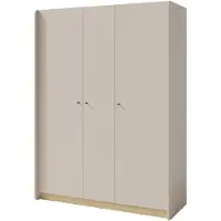 Masseno Drehtürenschrank VETTA 145/195/52cm 3-türig Beige