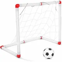 JORMFTTE Käfige und Mini-Fußballtor-Set, Eltern-Kind-Spielzeugspiel, Outdoor-Interaktion, Fußball-Trainingsset, Hallenfußball mit Mini-Fußballball, Übungsspiele, 56 x 30,5 x 45 cm