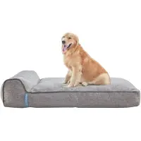 Sonstiges TopMeow Tierbett Orthopädisches Hundebett, Abnehmbar, Waschbar Polyester, Hundesofa, Hundekorb, 89*66*12,7 cm, flauschig weich