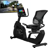 Skandika Liege-Ergometer P14 Comfort | Heimtrainer Fahrrad mit Touchscreen, Multimedia Computer, 32 Widerstandsstufen, bis 150 kg und 190 cm