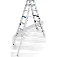 Iller-Leiter Iller Treppenhausleiter Multilift Ergo Plus eloxiert 2x5 Stufen