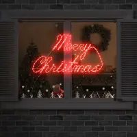 vidaXL "Schlussverkauf" Weihnachtsschild mit 216 LEDs Rot 99x55x13 cm Eisen C13093